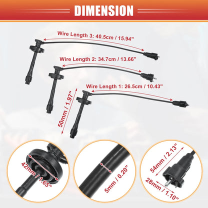 4pcs Ignition Coil Spark Plug Wire for Toyota Corolla L4 1.8L (1998-2002)