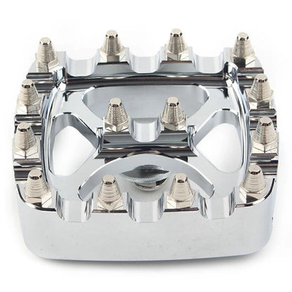 Chrome MX Style Brake Pedal Pad Cover for Harley Softail Dyna Sportster (2000-2023)