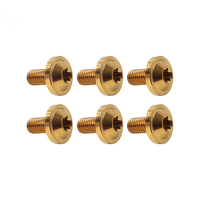 6 x Gold Titanium M5x25mm Torx Head Bolts for Bike Motorcycle