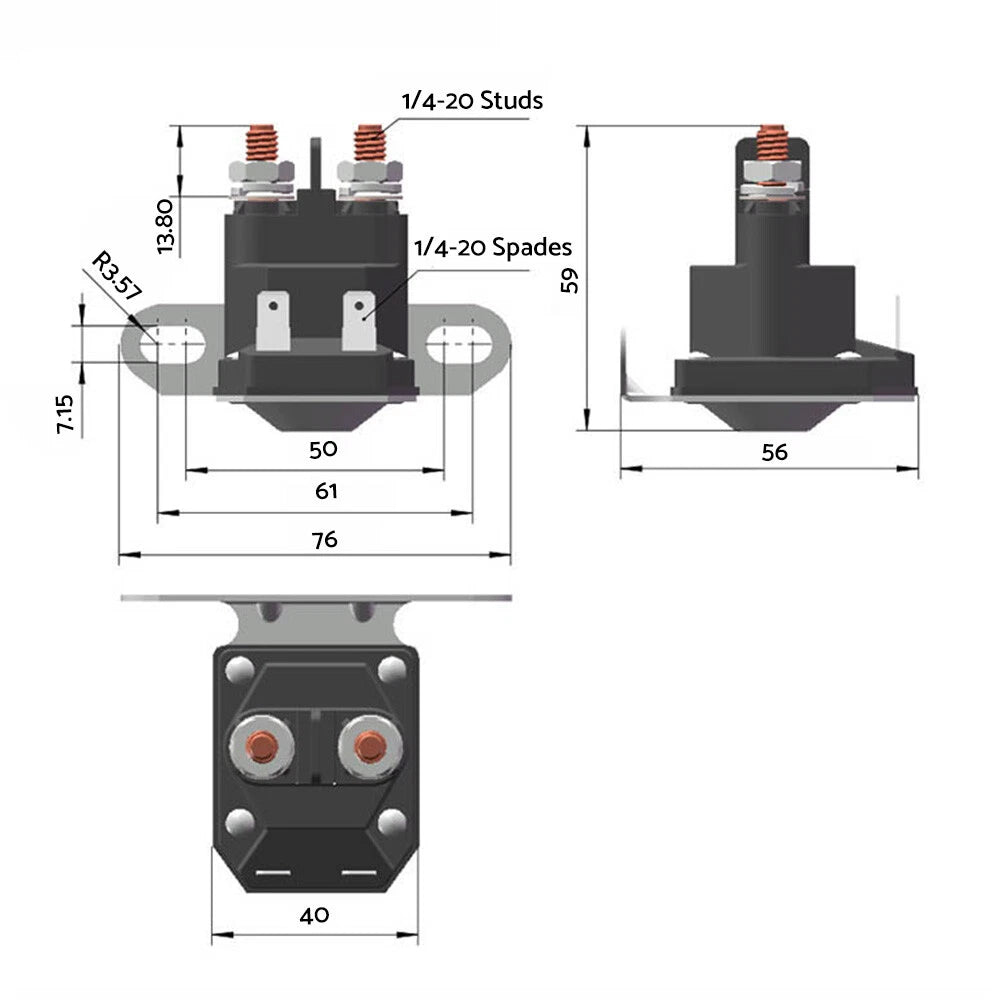 Starter Solenoid Relay for John Deere D100 D105 D110 Lawn Tractors (2010-2023)