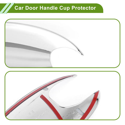 Car Door Handle Cup Protector 4 Pcs Chrome Silver Tone for BMW X3 (2022-2023)