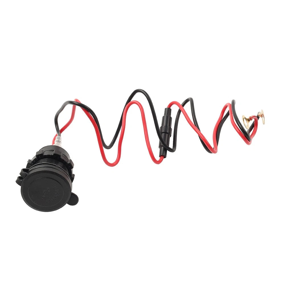 12V 24V 3.0 QC PD Type C USB Fast Charger Socket for Car Boat RV Red