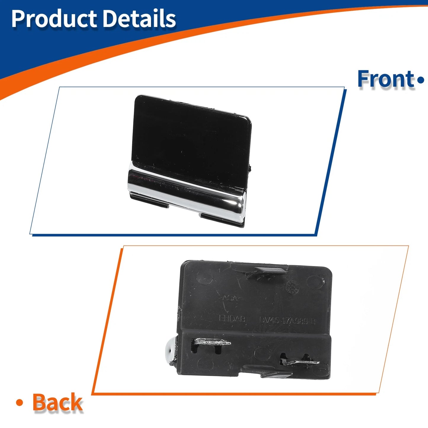 Bumper Tow Hook Cover for Ford Escape (2013-2019) Black
