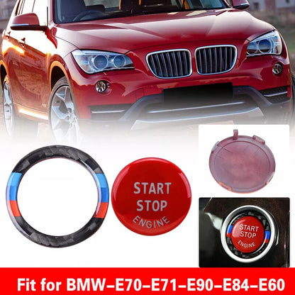 Carbon Fiber Engine Start Stop Button Cover for BMW E90 325i 328i 330i 335i