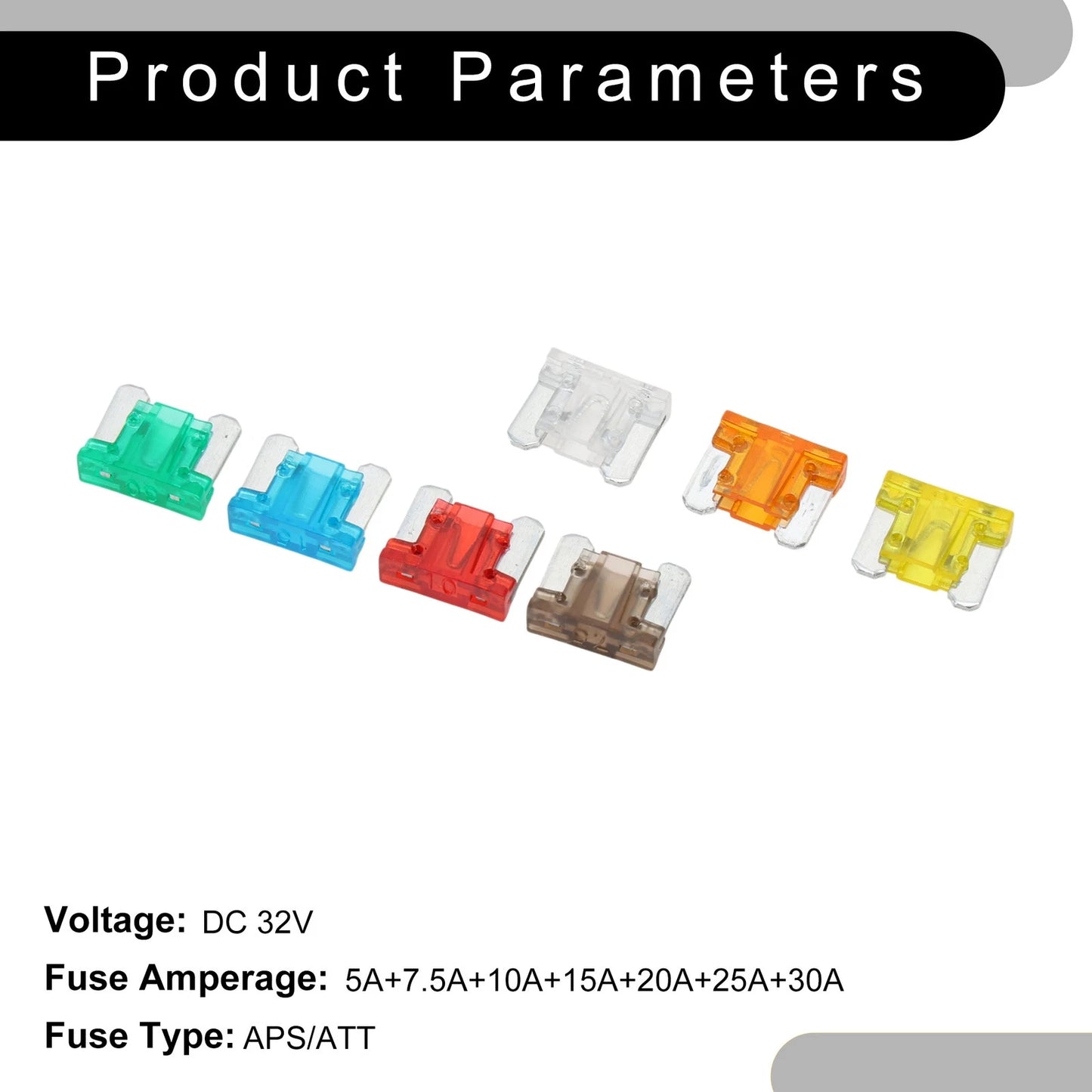 Mini Fuse Tap Adapter 7 x 5A-30A Blade Style for DC 32V