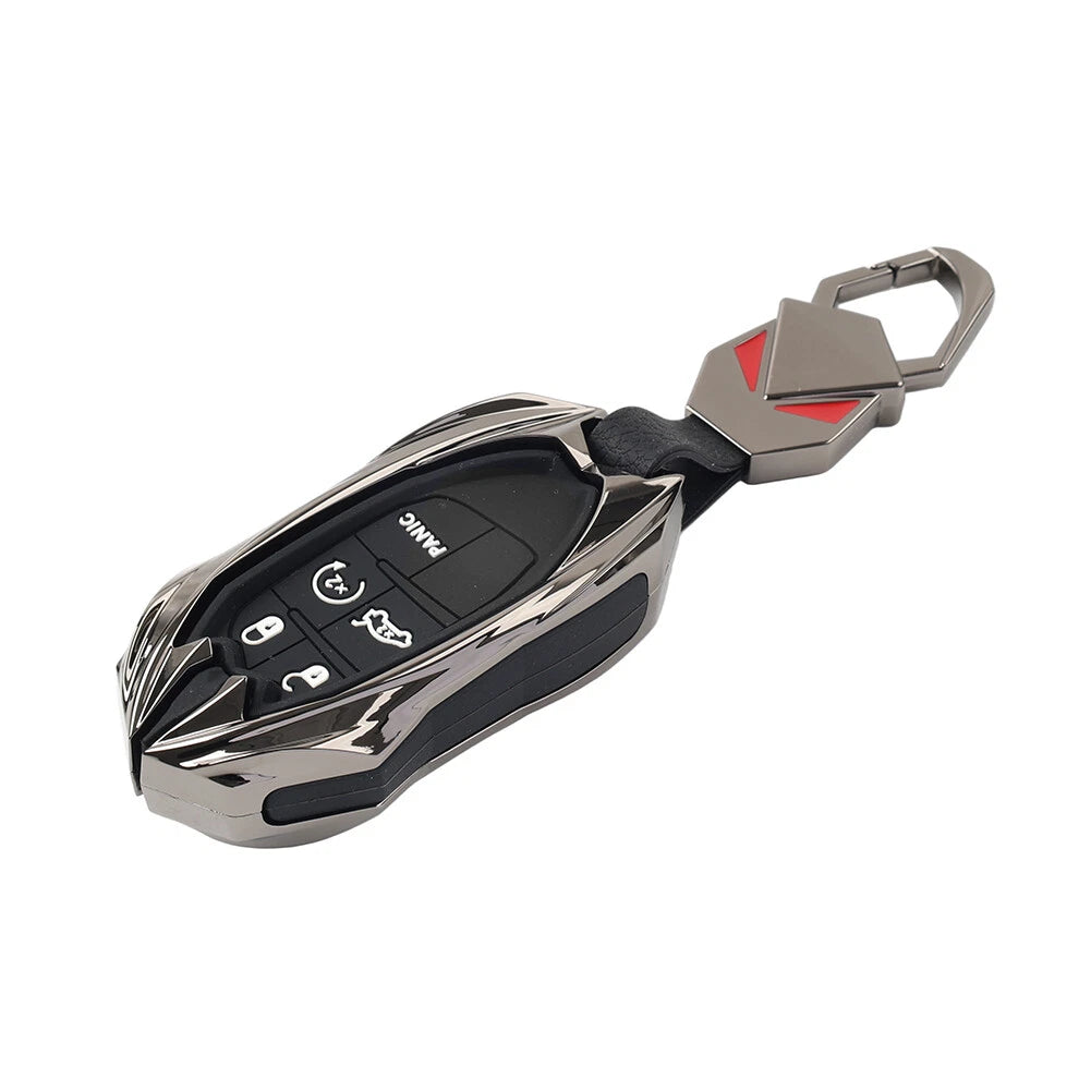 Black 5-Button Smart Key Fob Shell Cover for Dodge Challenger (2015-2023)