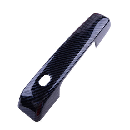 4x Carbon Fiber Door Handle Cover Trim for Ford F150 2021-2022