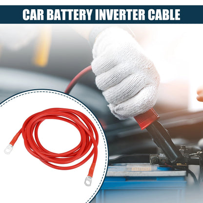 Battery Inverter Cable 8AWG 8ft Marine Copper Wire Red 1pc for Car