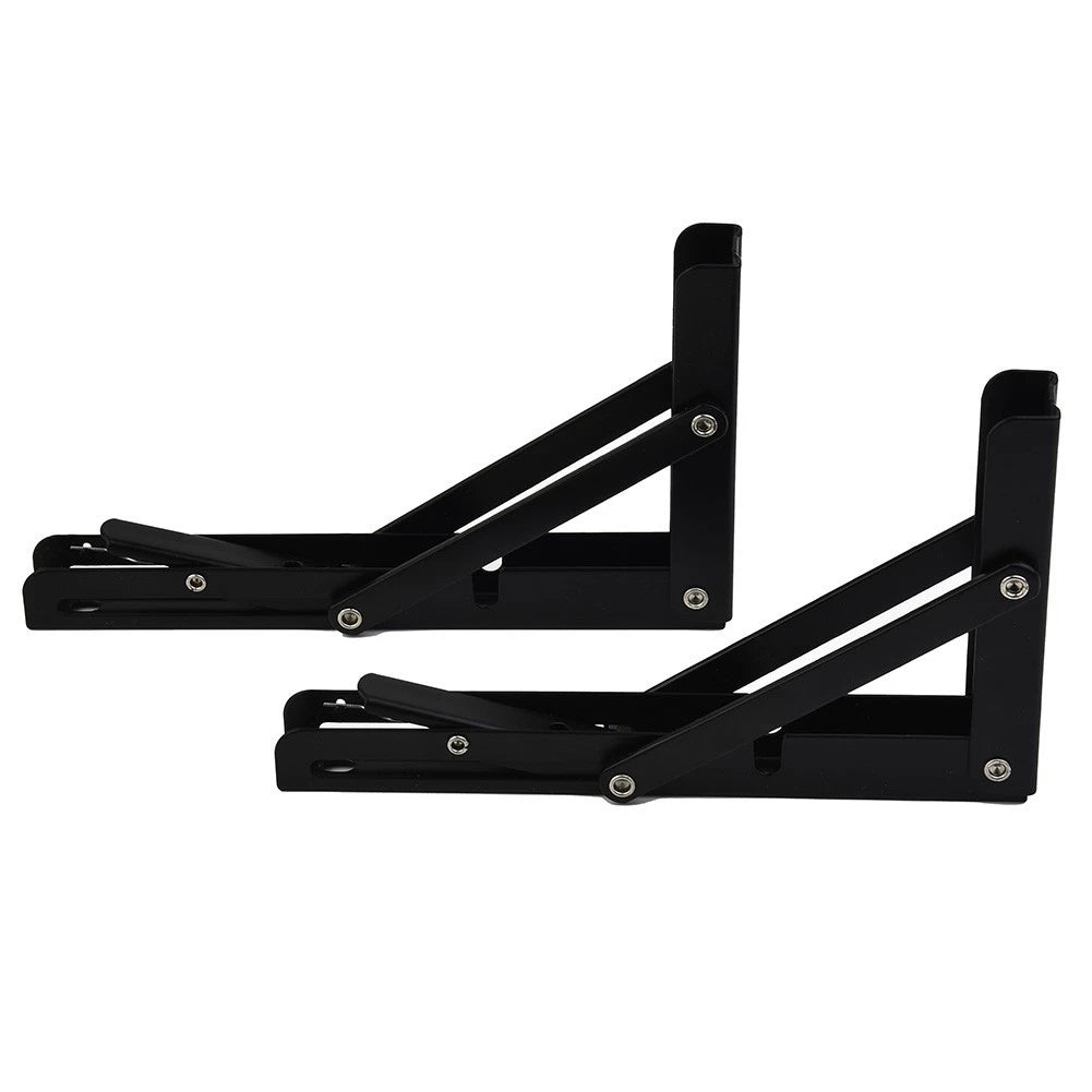 2 x Finish Folding Bracket for MOTORHOME Stainless Steel Black Campervan