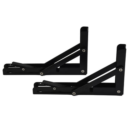 2 x Finish Folding Bracket for MOTORHOME Stainless Steel Black Campervan