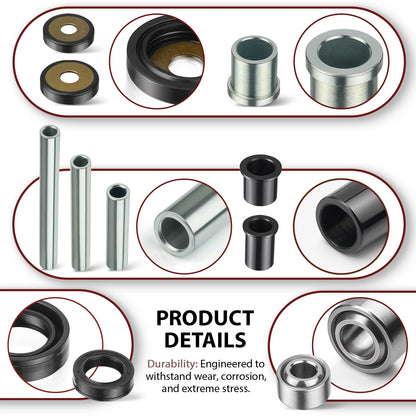 Rear Upper/Lower A-Arm Bushing Shaft Kit for Honda Rincon TRX650 2003-2005