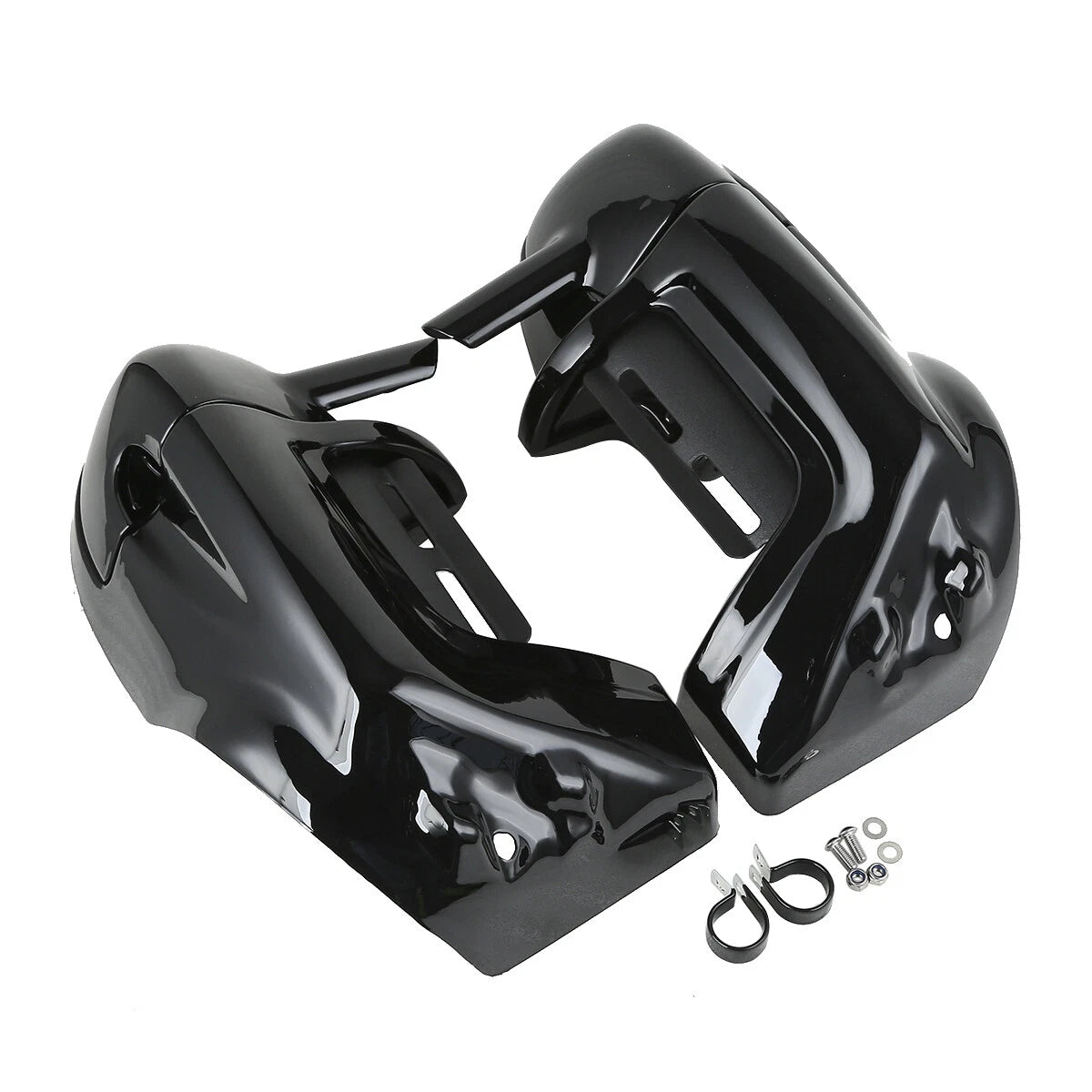 Black Lower Vented Fairings for Harley Road King (1997-2008)