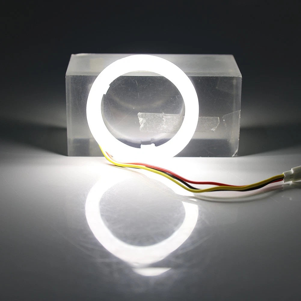 Switchback LED Halo Rings for Car Headlight Retrofit 60MM White Amber