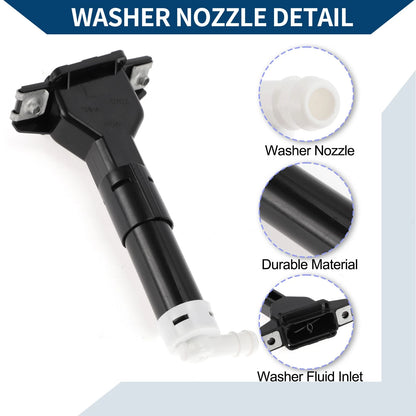 Headlight Washer Nozzle for Honda Civic (2005-2011) 1pc Black