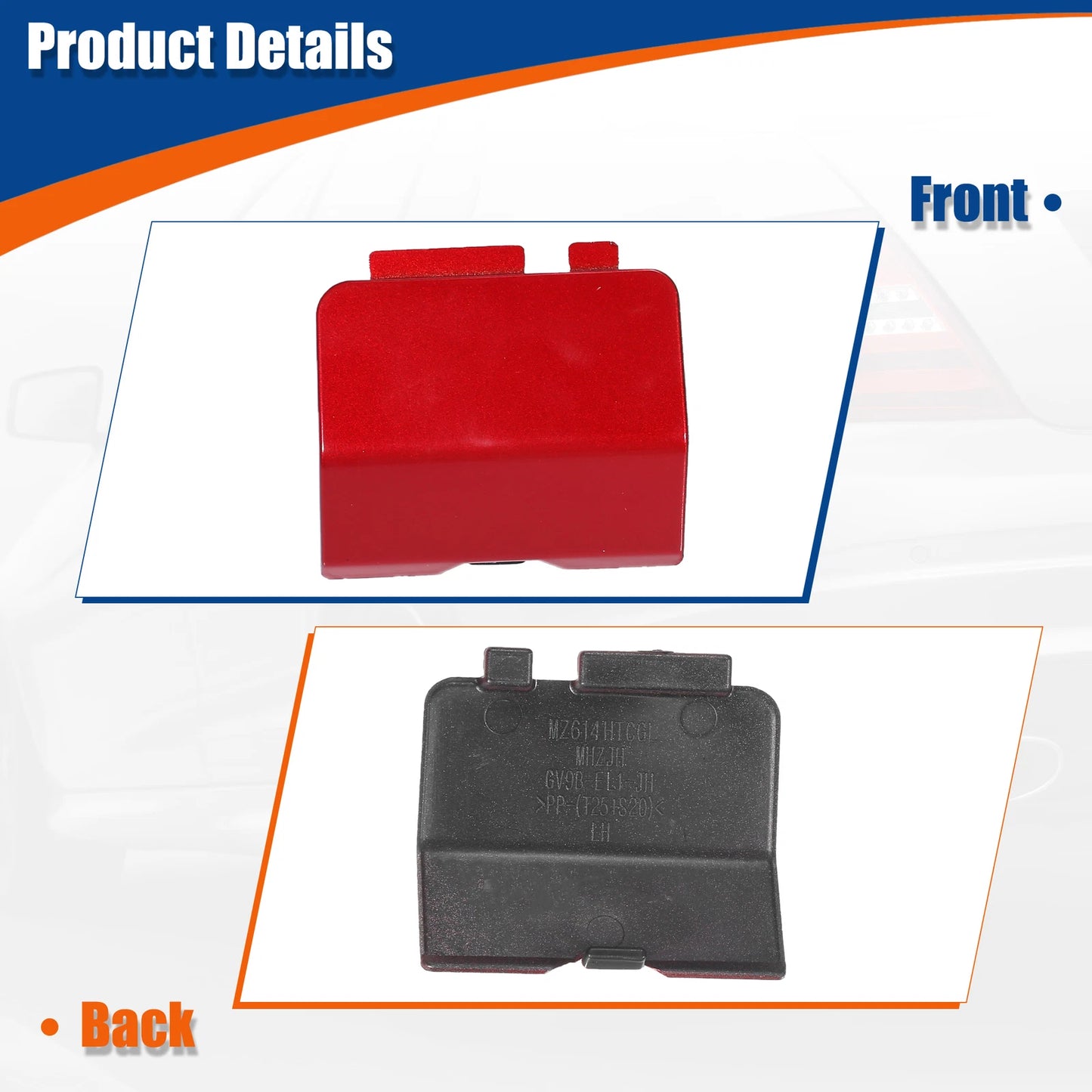Rear Tow Hook Cover for Mazda 6 (2014-2021) - Red