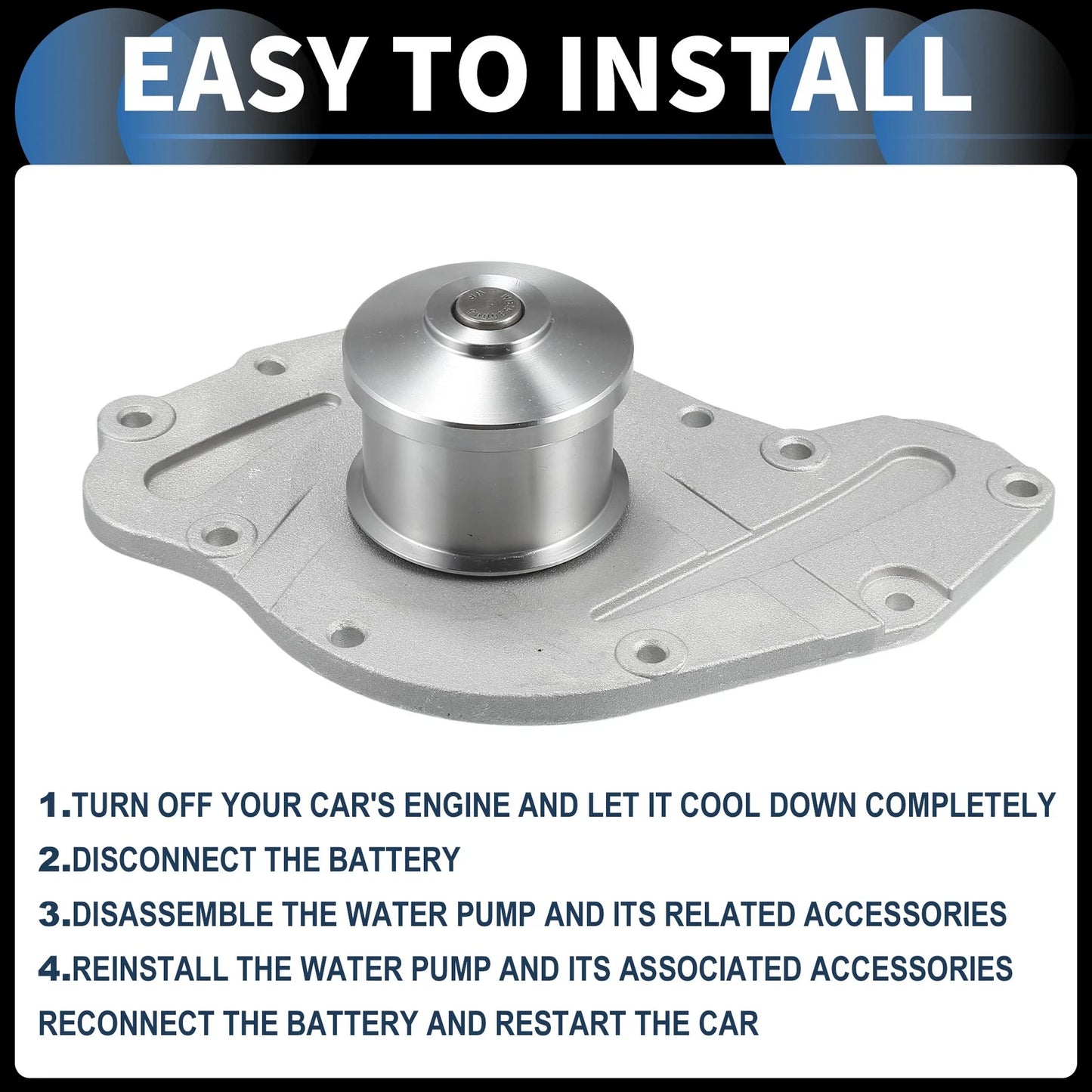 Water Pump with Idler Pulley Kit for Chrysler PT Cruiser (2003-2010)