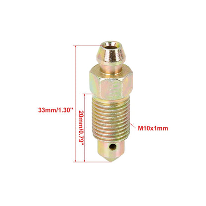 2 x Banjo Bolt Bleeder Screw with Cap for Motorcycle