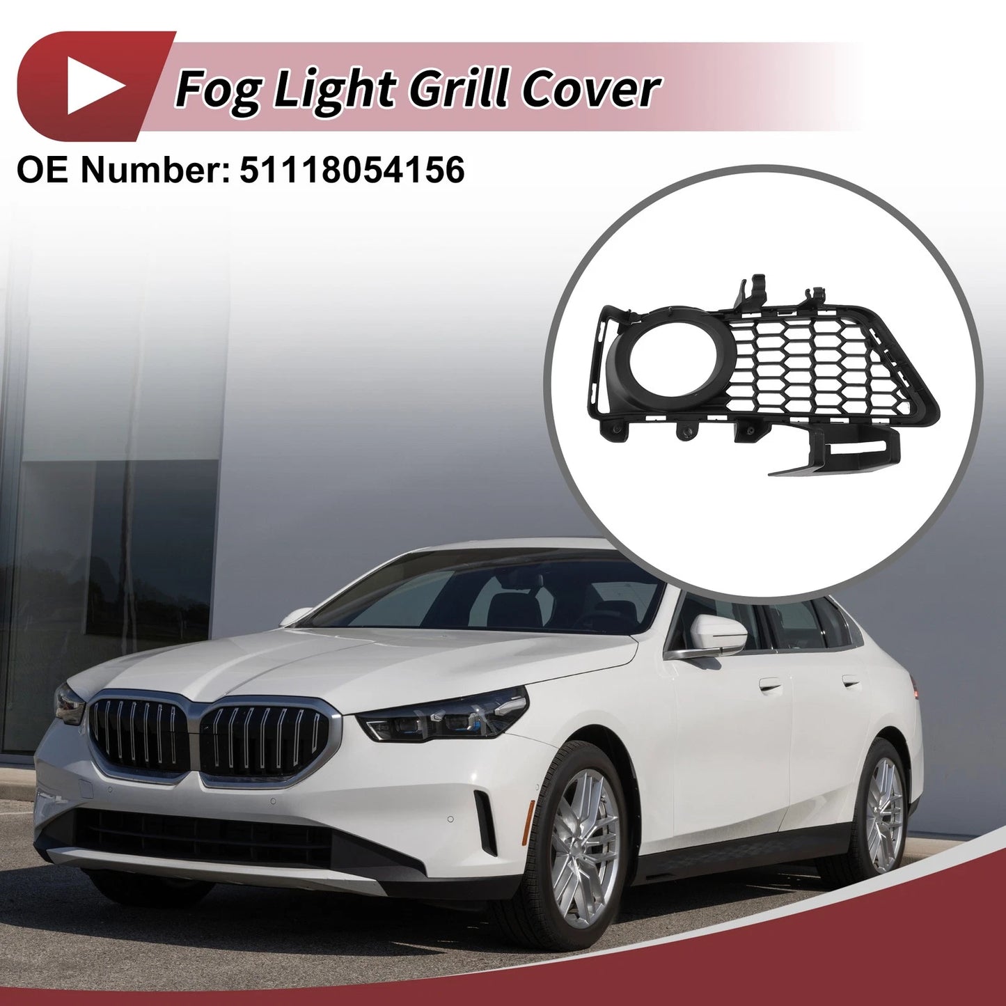 1 Pc Front Right Fog Light Grill for BMW 3 Series (2012)