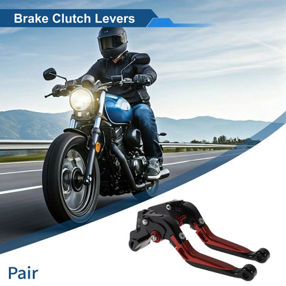 Brake Clutch Levers 2 x for Kawasaki Z1000SX Black Red (2017–2020)