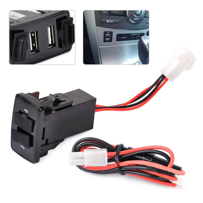 USB Recessed Double Socket Charger for Honda Civic, CR-V, Acura CL (2001-2023)