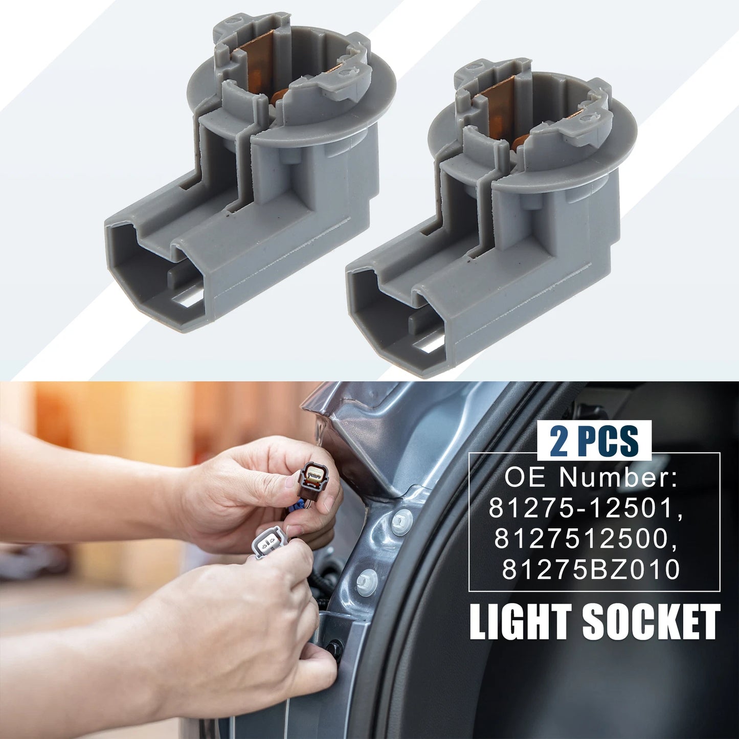 Tail Brake Light Bulb Socket Holders for Toyota RAV4 (2013-2016)