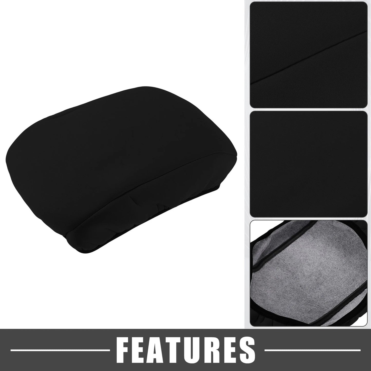 Car Center Console Armrest Cover for Ford Fusion (2017-2020) Black