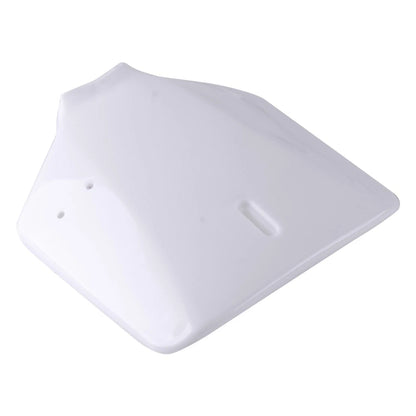 White Front License Plate Panels for Kawasaki KLX 110 & KX 65 Bikes (2002-2008)