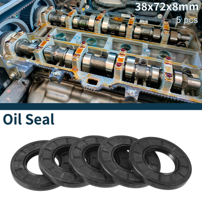 Oil Seal 5 x 38x72x8mm NBR Black Rotary Shaft Seal for Make Model