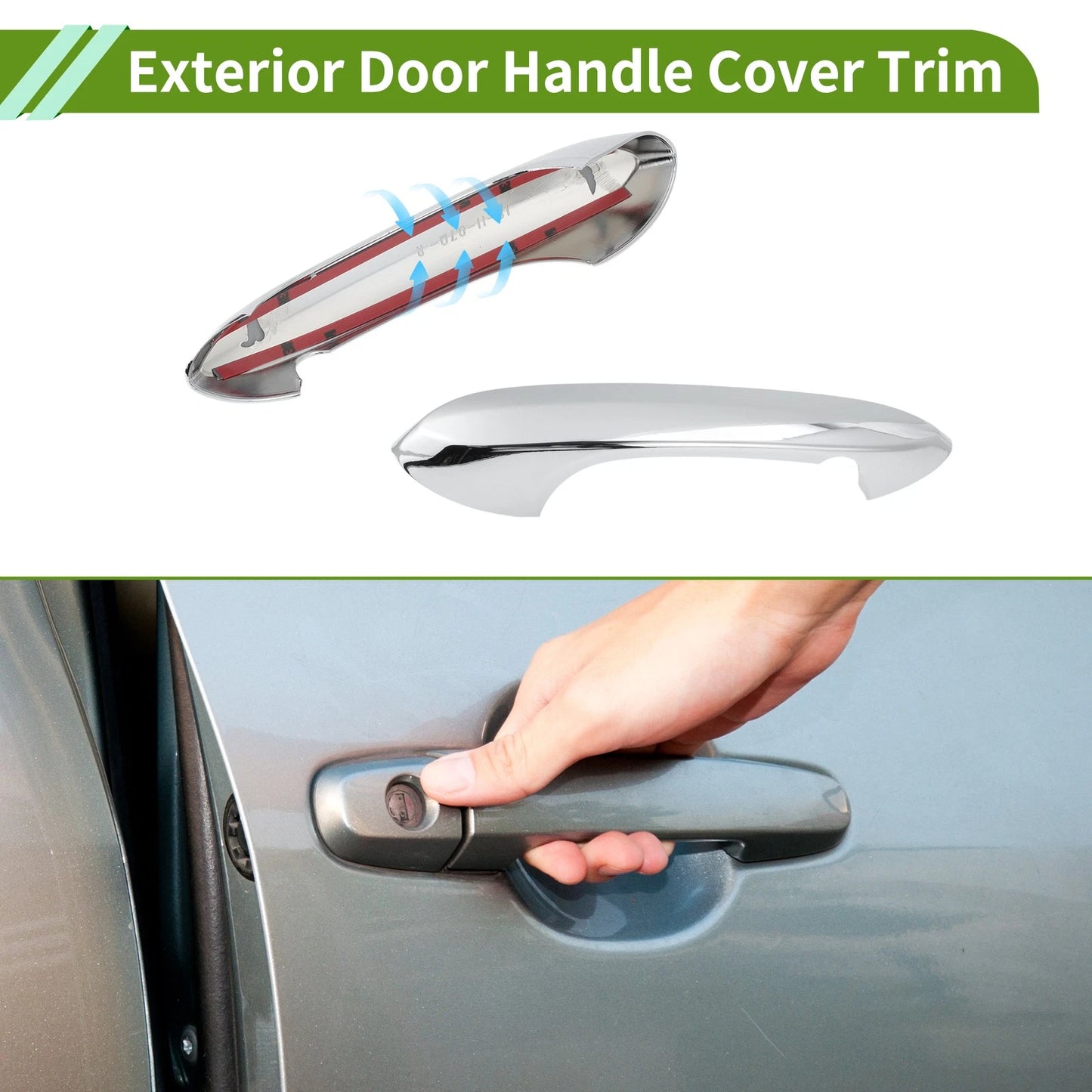 Silver Exterior Door Handle Cover Trim for BMW X3 (2018-2022)
