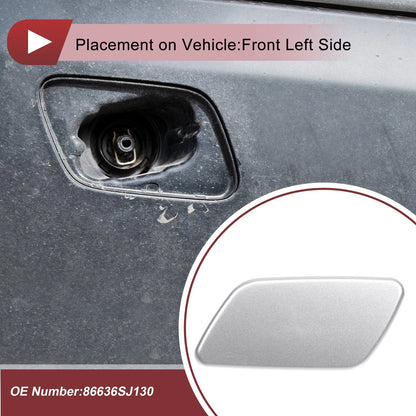 Front Left Washer Nozzle Cover for Subaru Forester (2018-2021) Silver Tone