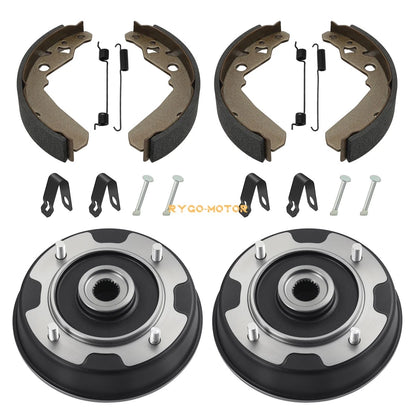 Rear Wheel Brake Drum & Shoes 2 x for Kawasaki Mule 550 KAF300C (1997–2004)