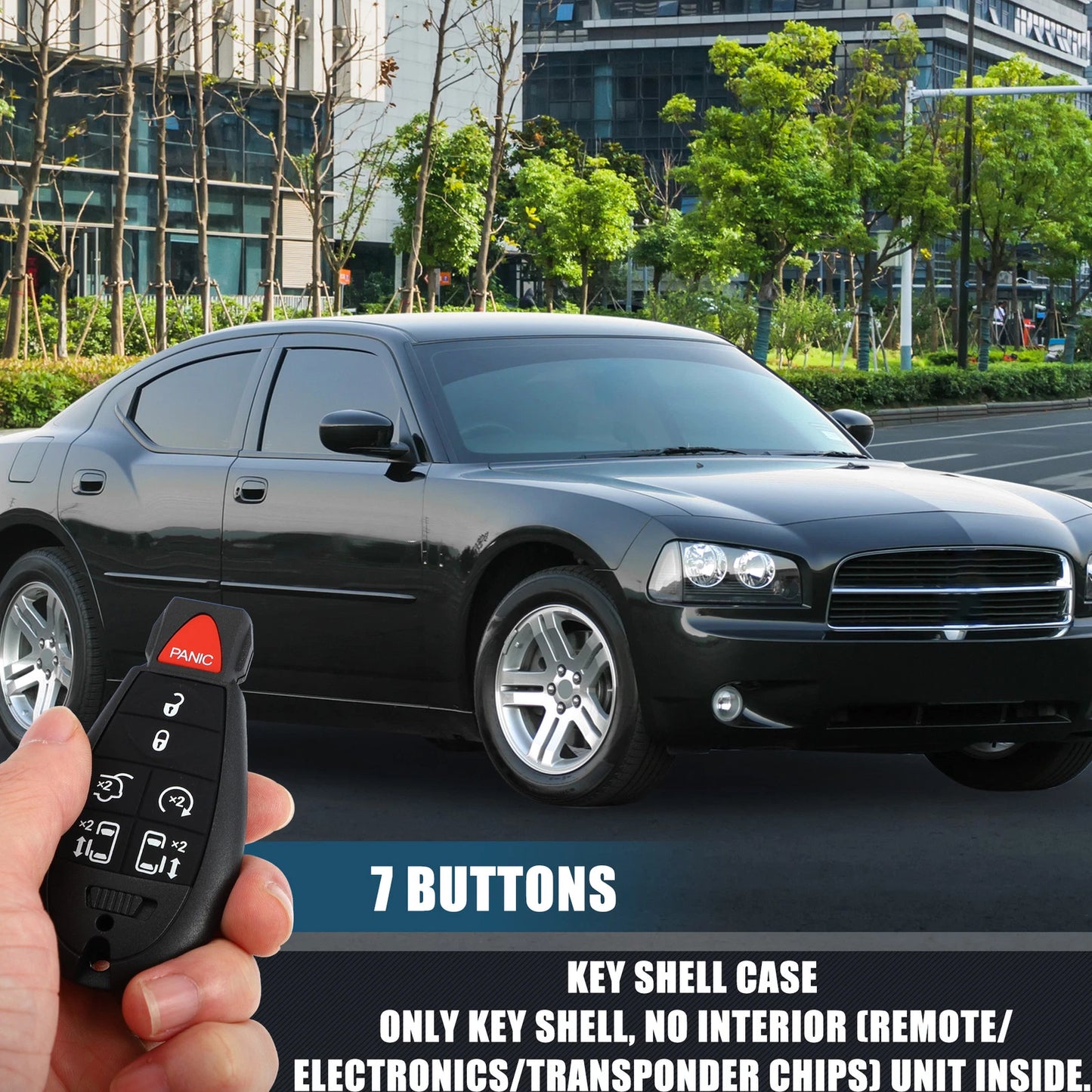 Keyless Entry Remote Key Shell Cover Dodge Chrysler No Chip