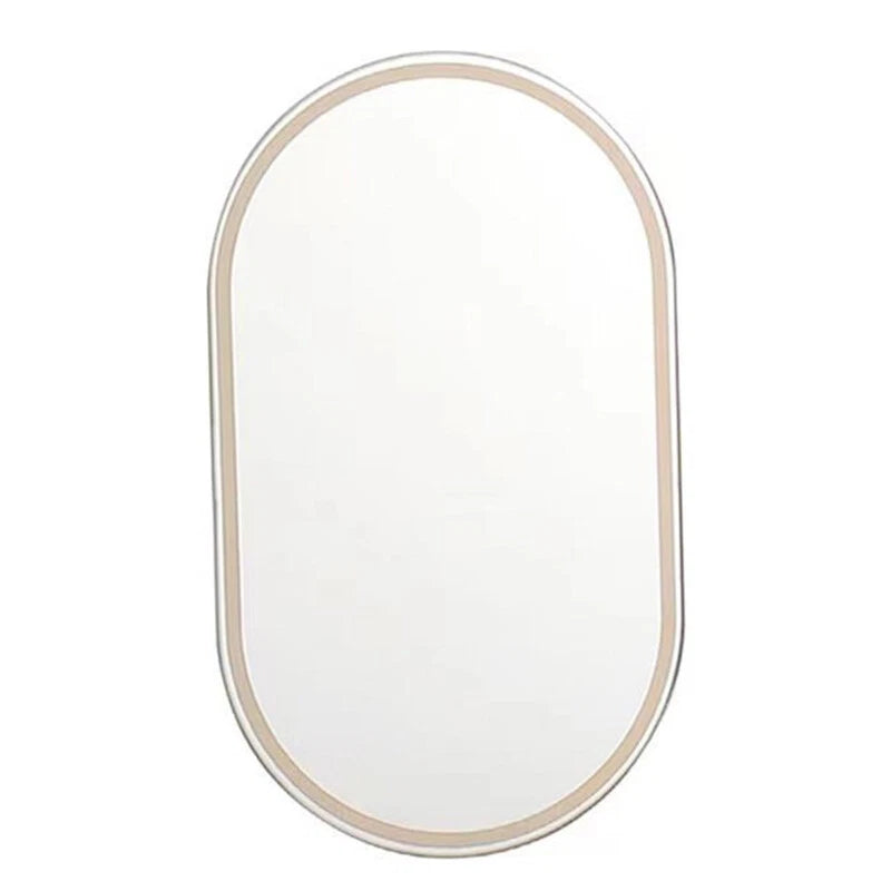 Stainless Steel Oval Universal Car Sun Visor Makeup Mirror