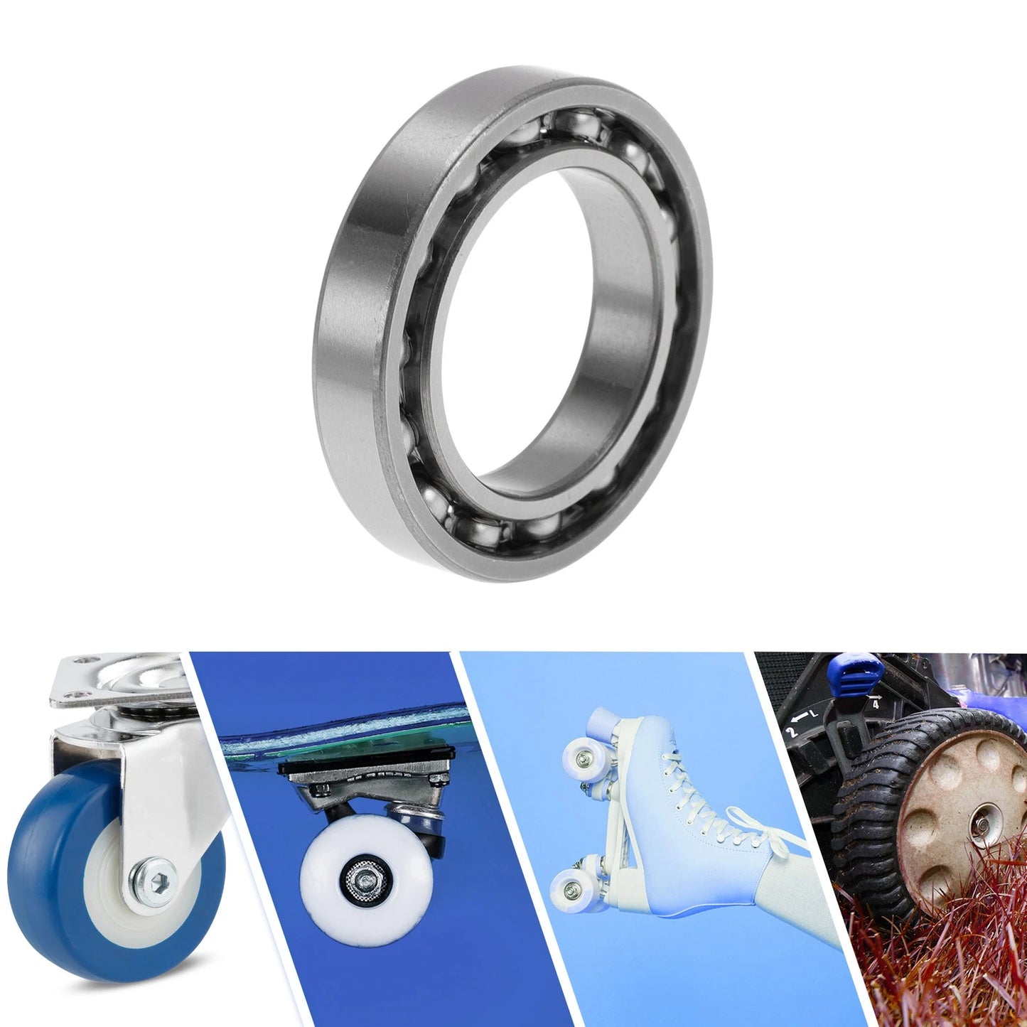 Deep Groove Ball Bearings 30x47x9mm 1 pc Silver Tone