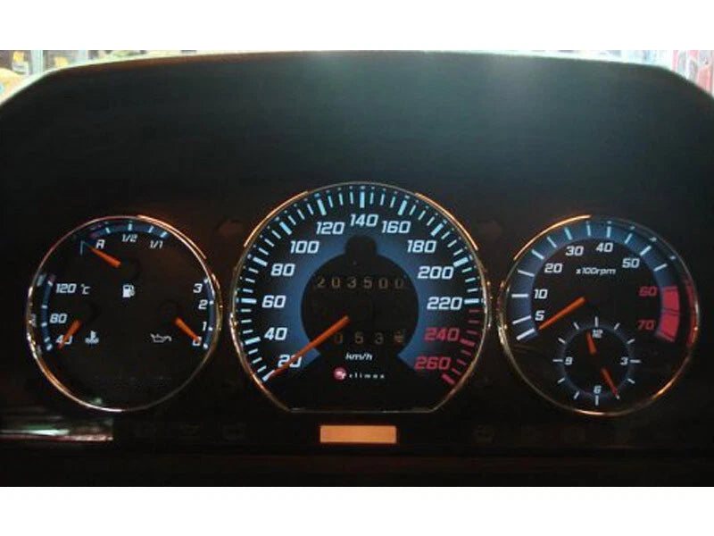Chrome Dash Gauge Ring Set for Mercedes Benz W124 E Class (1985-1996)