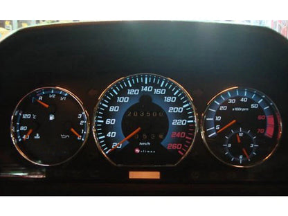 Chrome Dash Gauge Ring Set for Mercedes Benz W124 E Class (1985-1996)