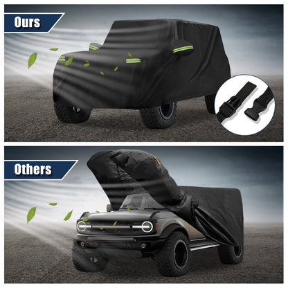 Waterproof Car Cover for Ford Bronco 4 Door 2021-2023 Full Cover with Zipper