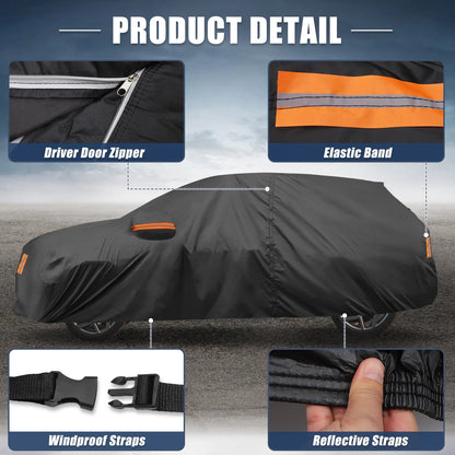 Waterproof 210D-PU Oxford Car Cover for Toyota RAV4 (2012-2022) Black