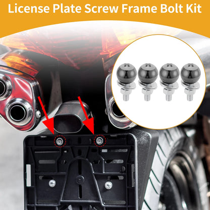 License Plate Screws Covers / 40mm / 4 x for Universal Motorcycle