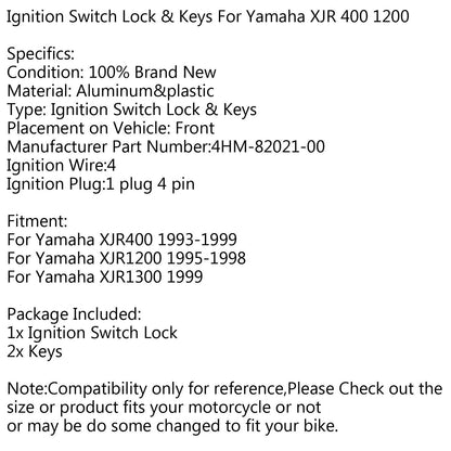 Ignition Lock Cylinder for Yamaha XJR400, XJR1200, XJR1300 (93-99, 95-98)