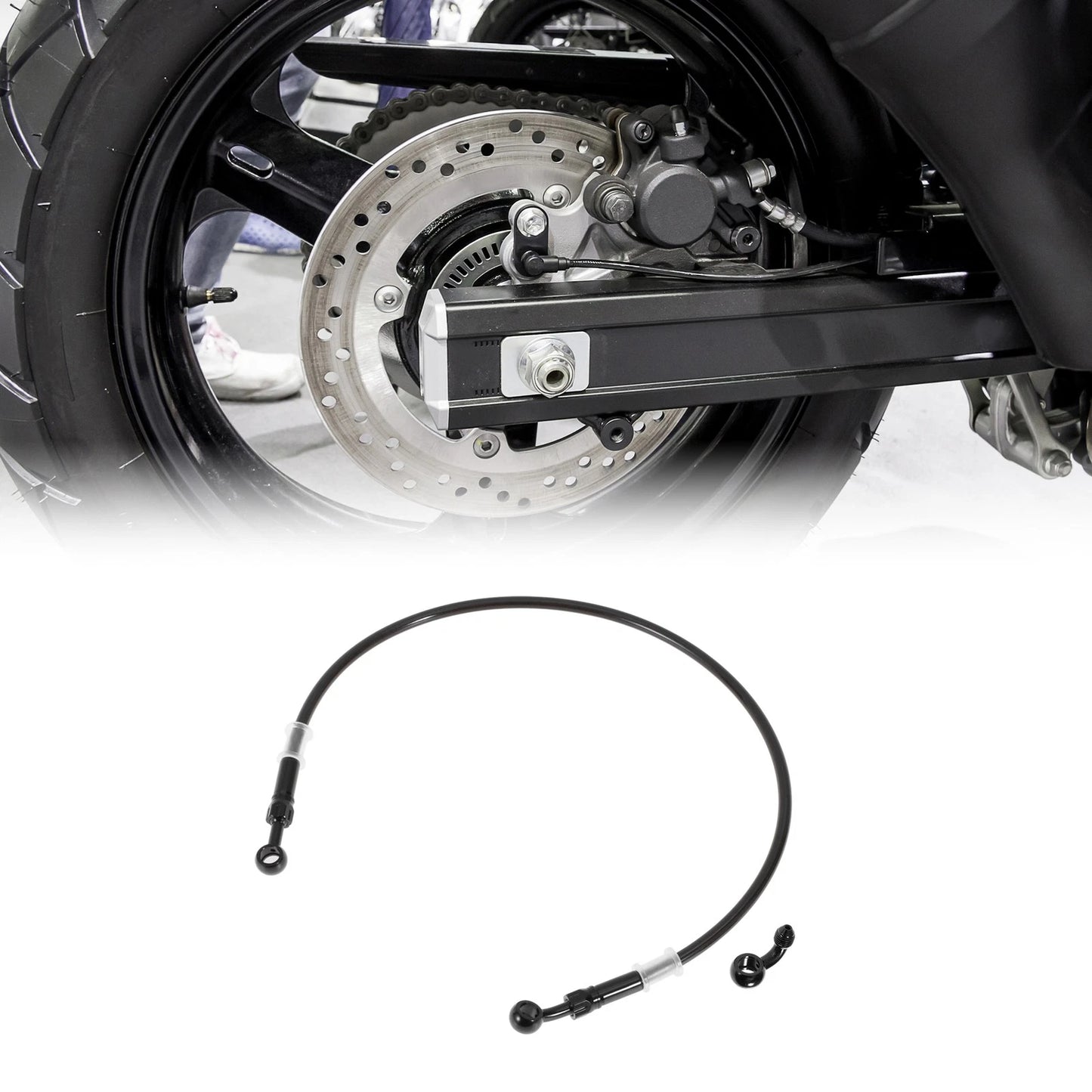 70cm Hose Line for Motorcycle Brake Clutch Nylon Stainless Steel Wire Braid PU