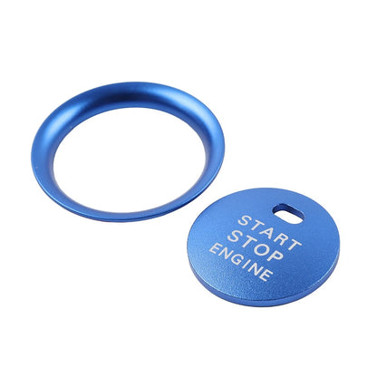 2 x Blue Engine Start Push Button Cover Rings for Mazda 3, 6, CX-5 (2014-2023)