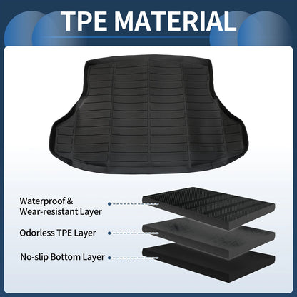 Trunk Mat Acura RDX TPE Cargo Liner Replacement Black (2019 - 2025)