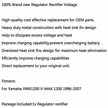 Regulator Rectifier for Yamaha VMX 1200 V-MAX (1996-2007)