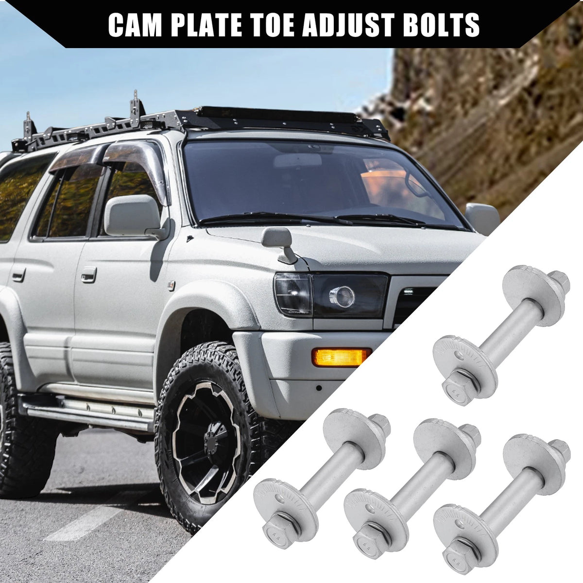 4 x Lower Control Cam Plate Toe Adjust Bolts for Toyota 4Runner (1995-2004)