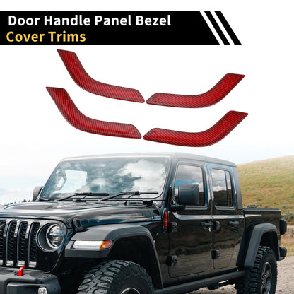 Front Rear Door Handle Panel Bezel Cover Trims for Jeep (Fits All Years)