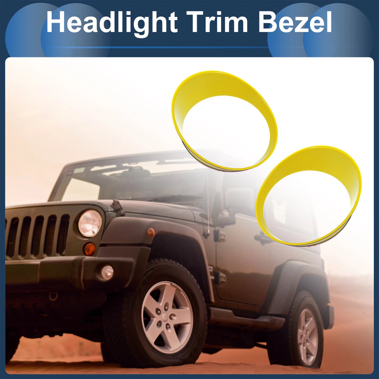 Headlight Trim Bezels for Jeep Wrangler (2029)