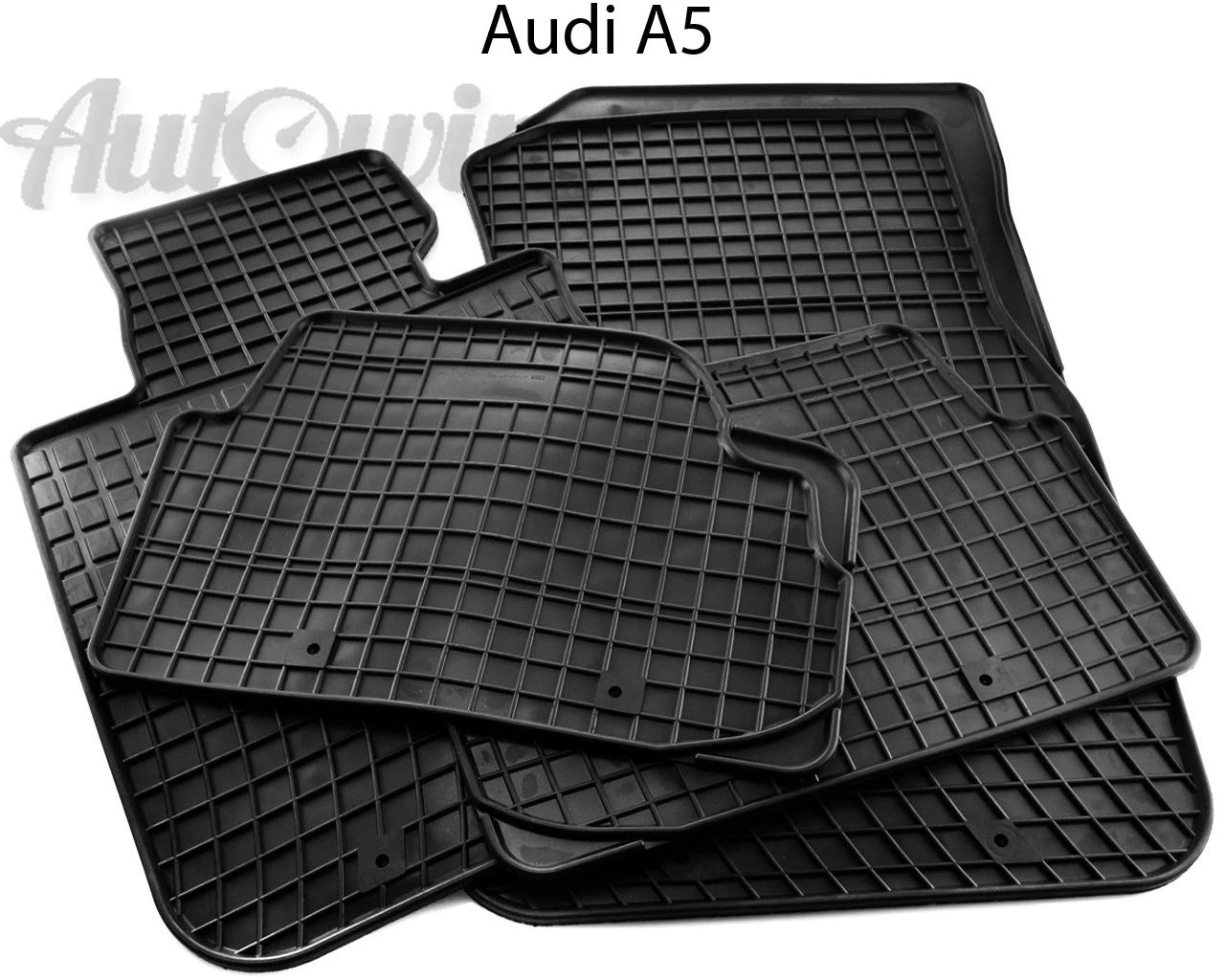 Rubber Black Floor Mats for Audi A5 (2007 - Present)