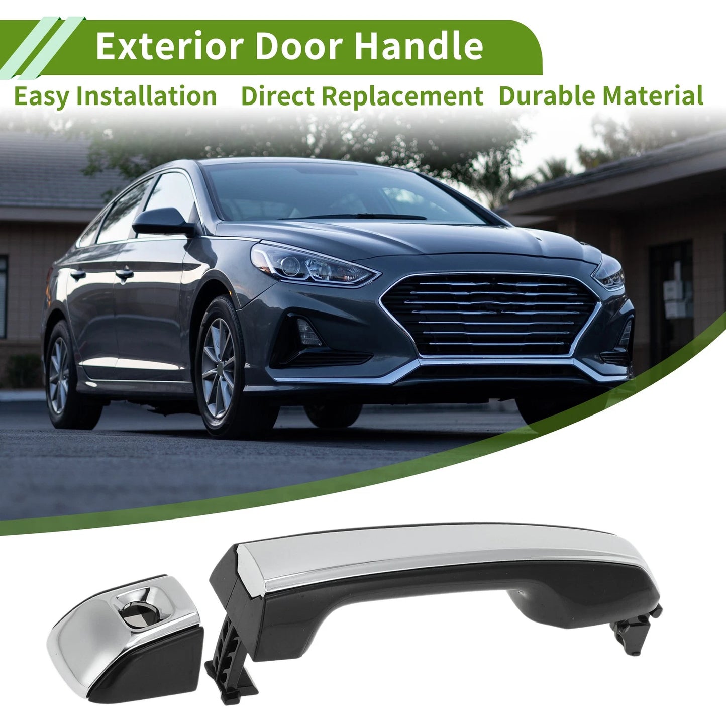 Exterior Door Handle for Toyota Lexus GX460 4Runner Silver Tone (2009-2023)