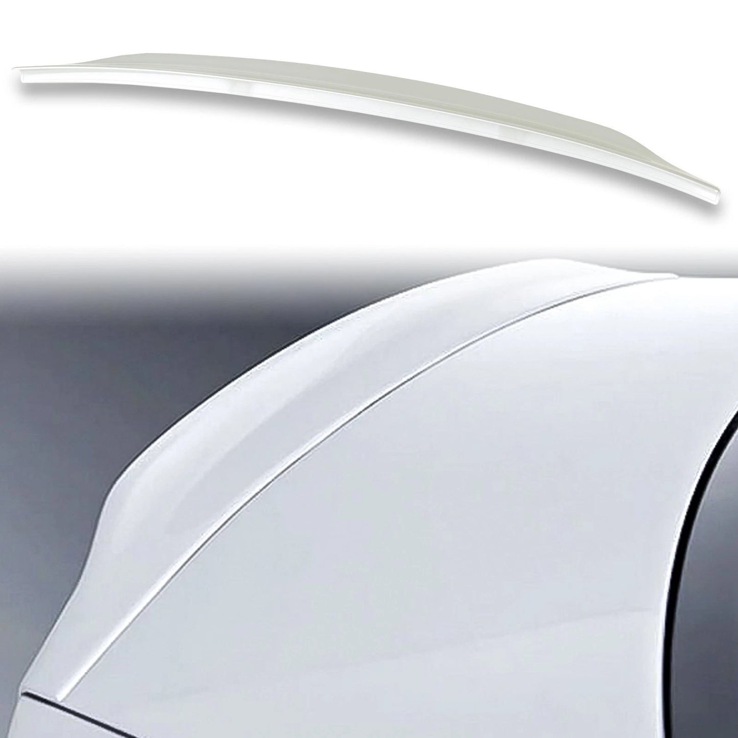 Rear Boot Spoiler for Audi A4 B8 (2008-2012) - Ice Silver LX7W